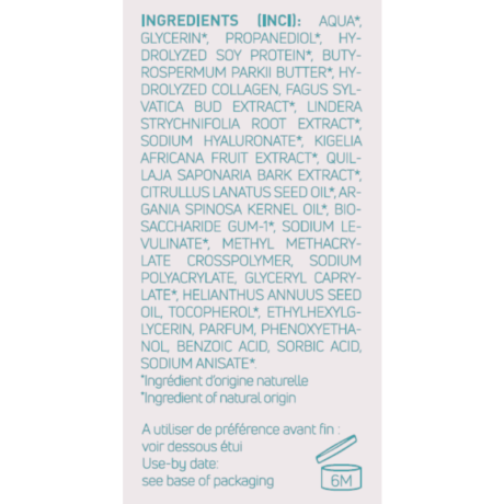 Placentor Vegetal Regenerating Serum Ingredient Table